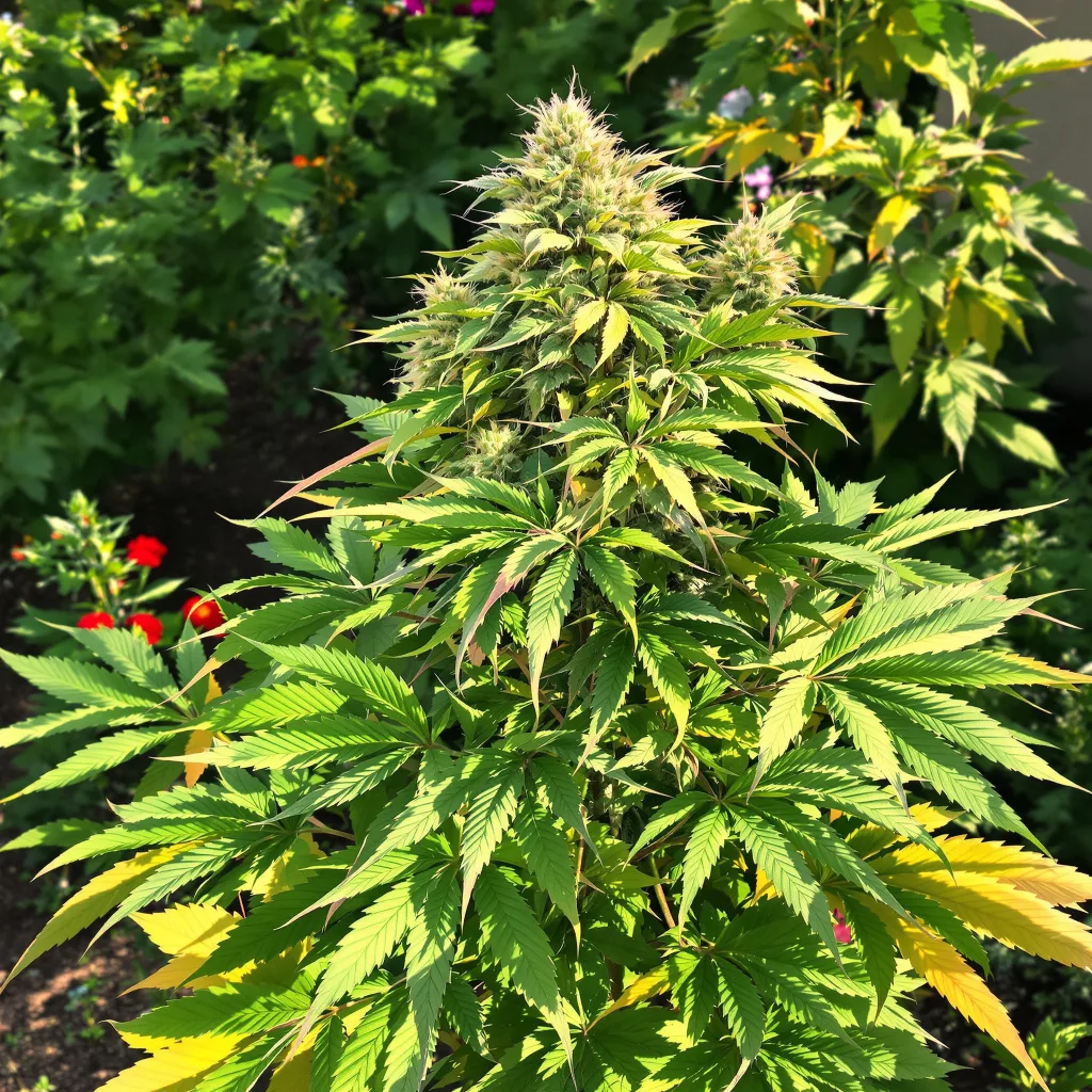 Romulan 100% indica / 50% sativa — fleur avec trichomes visibles