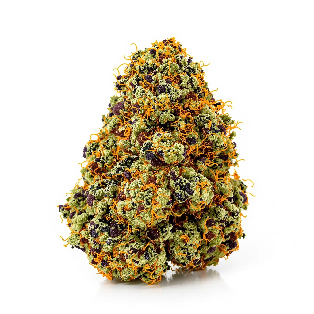 Rose Bud 89% indica / 11% sativa — fleur avec trichomes visibles