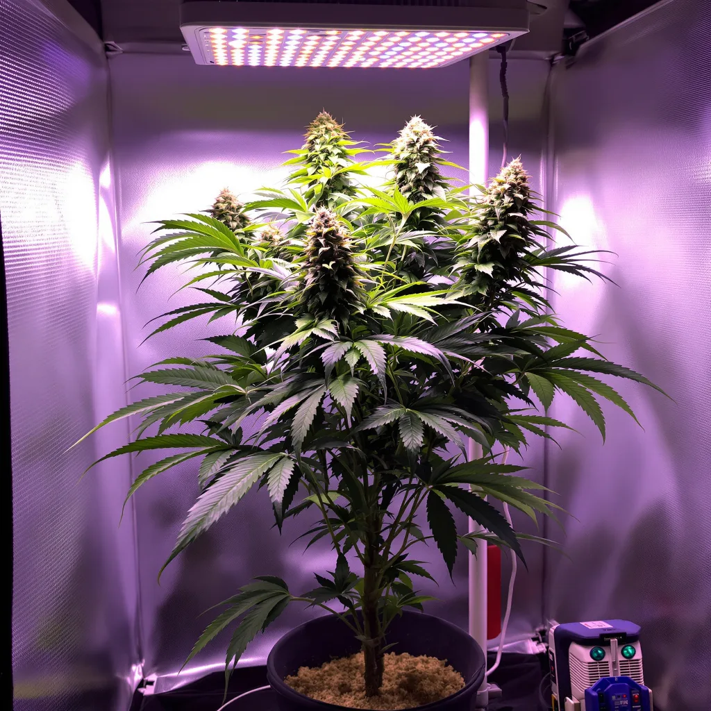 Plante de cannabis Royal Cheese en floraison — 90-130 cm féminisée