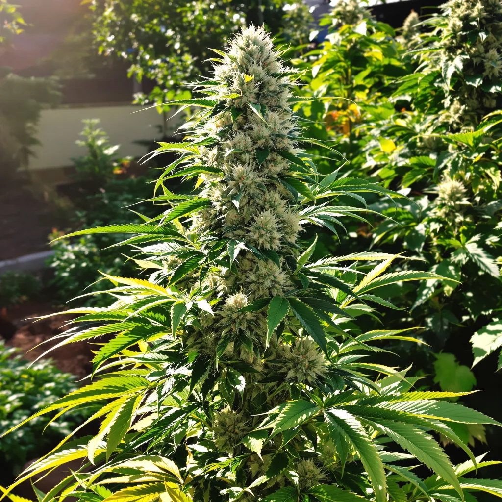 Royal Gorilla 51% indica / 49% sativa — fleur avec trichomes visibles
