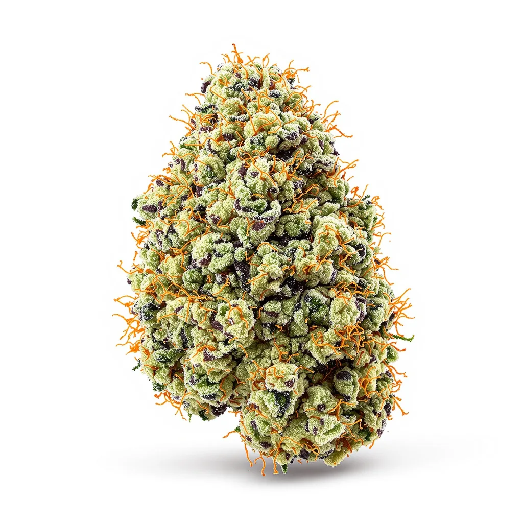 Royal Gorilla 51% indica / 49% sativa — fleur avec trichomes visibles