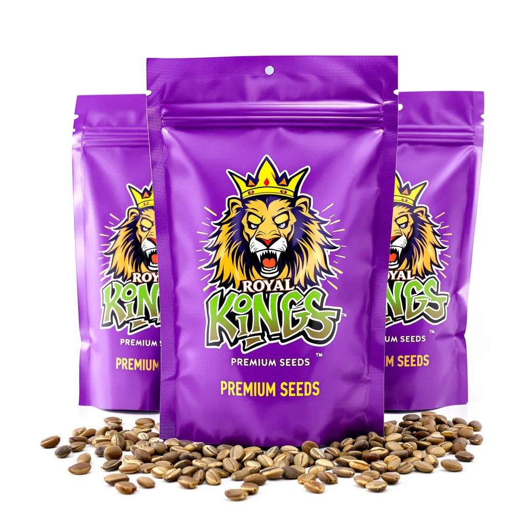 Royal Gorilla 51% indica / 49% sativa — fleur avec trichomes visibles