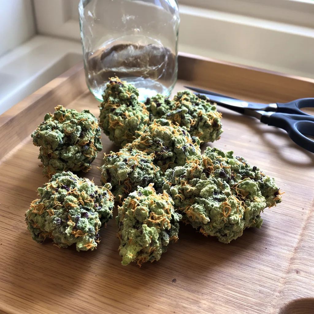 Royal Highness 60% indica / 40% sativa — fleur avec trichomes visibles