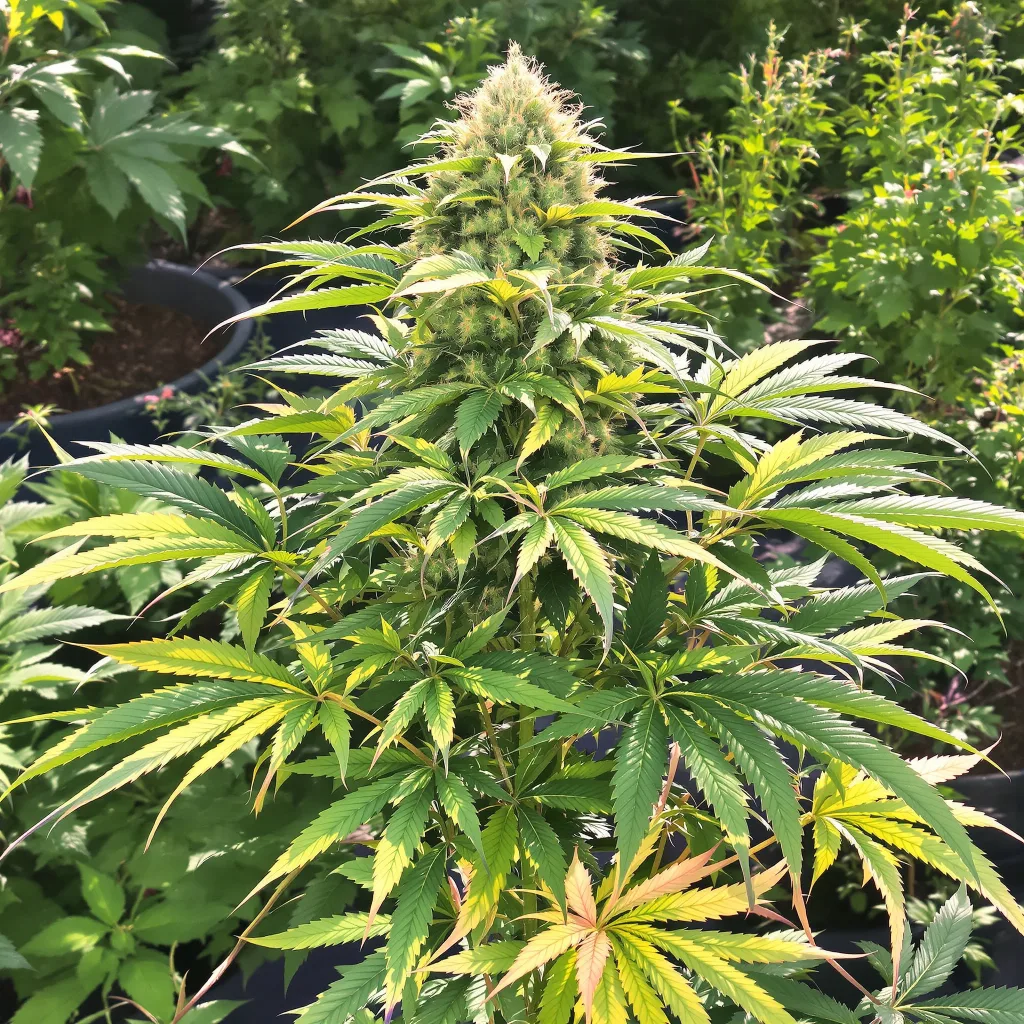 Royal Kush 70% indica / 20% sativa — fleur avec trichomes visibles