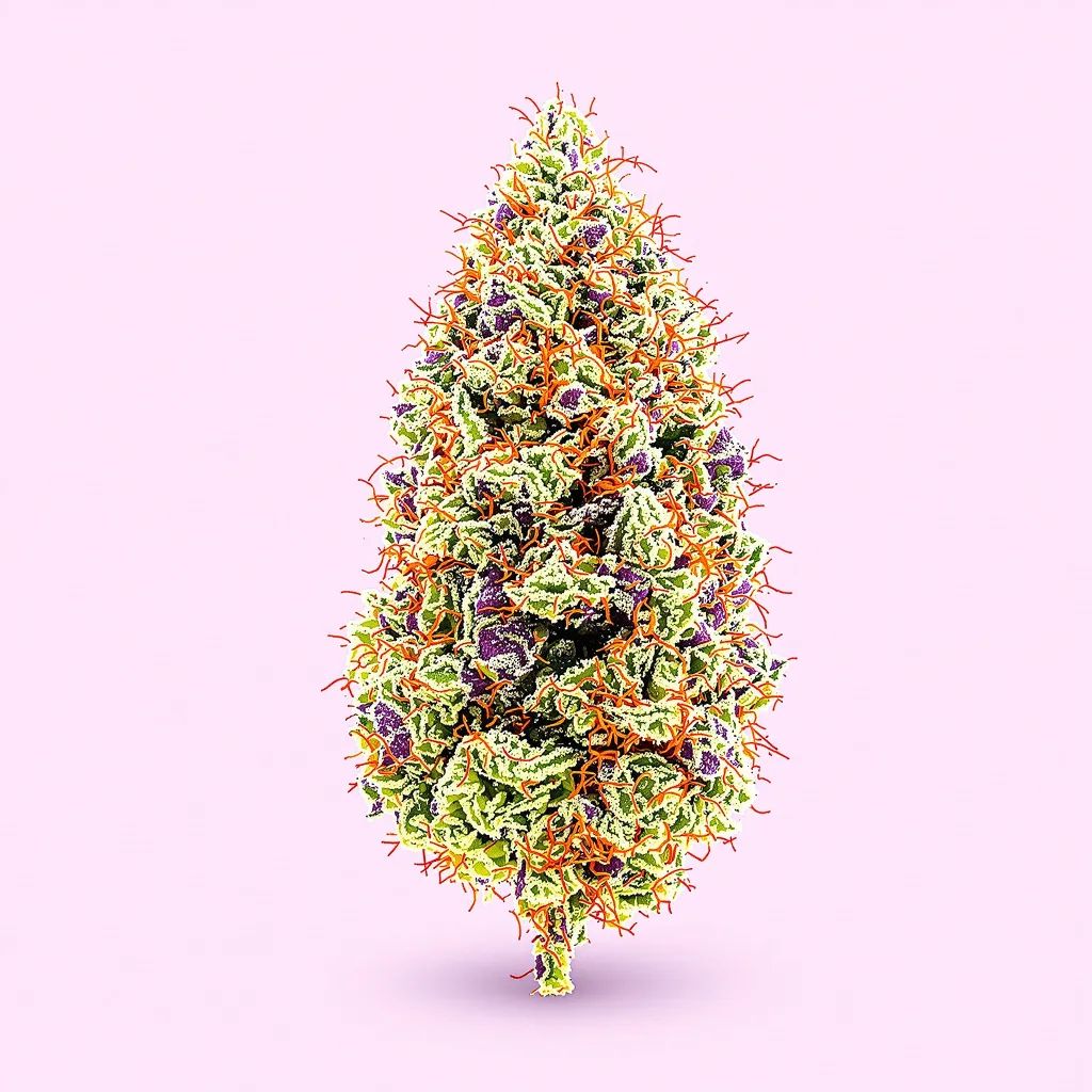 Runtz 40% indica / 60% sativa — fleur avec trichomes visibles