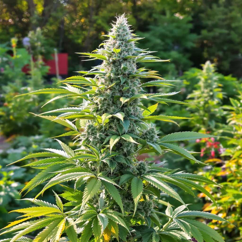 Russian Assassin 58% indica / 42% sativa — fleur avec trichomes visibles