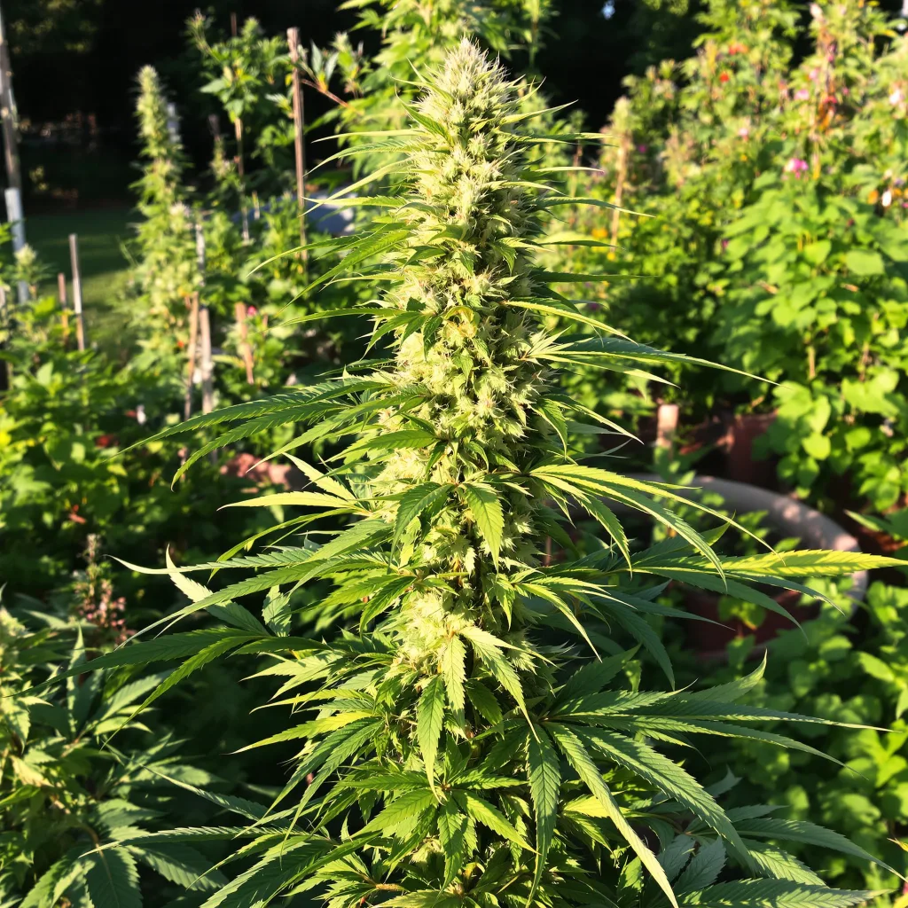 Sage N Sour 25% indica / 75% sativa — fleur avec trichomes visibles