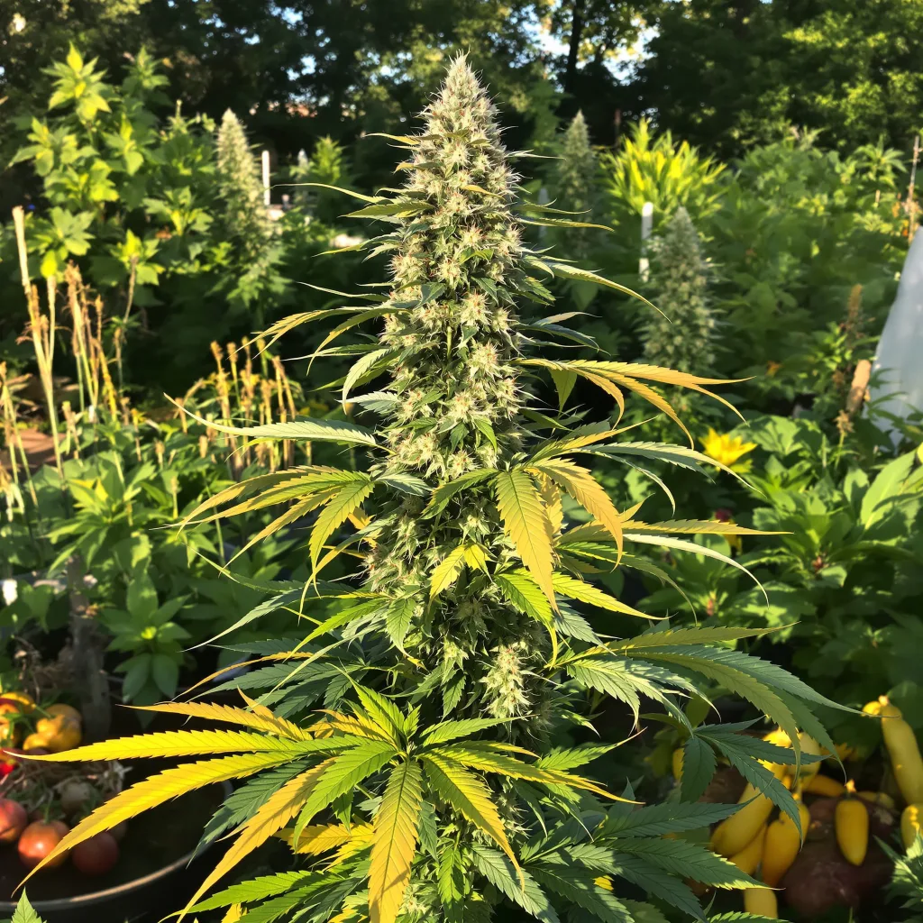 Sasquatch 35% indica / 65% sativa — fleur avec trichomes visibles
