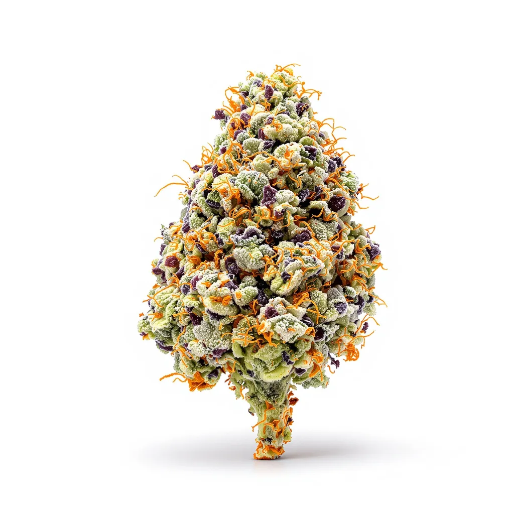 Satellite OG 37% indica / 63% sativa — fleur avec trichomes visibles