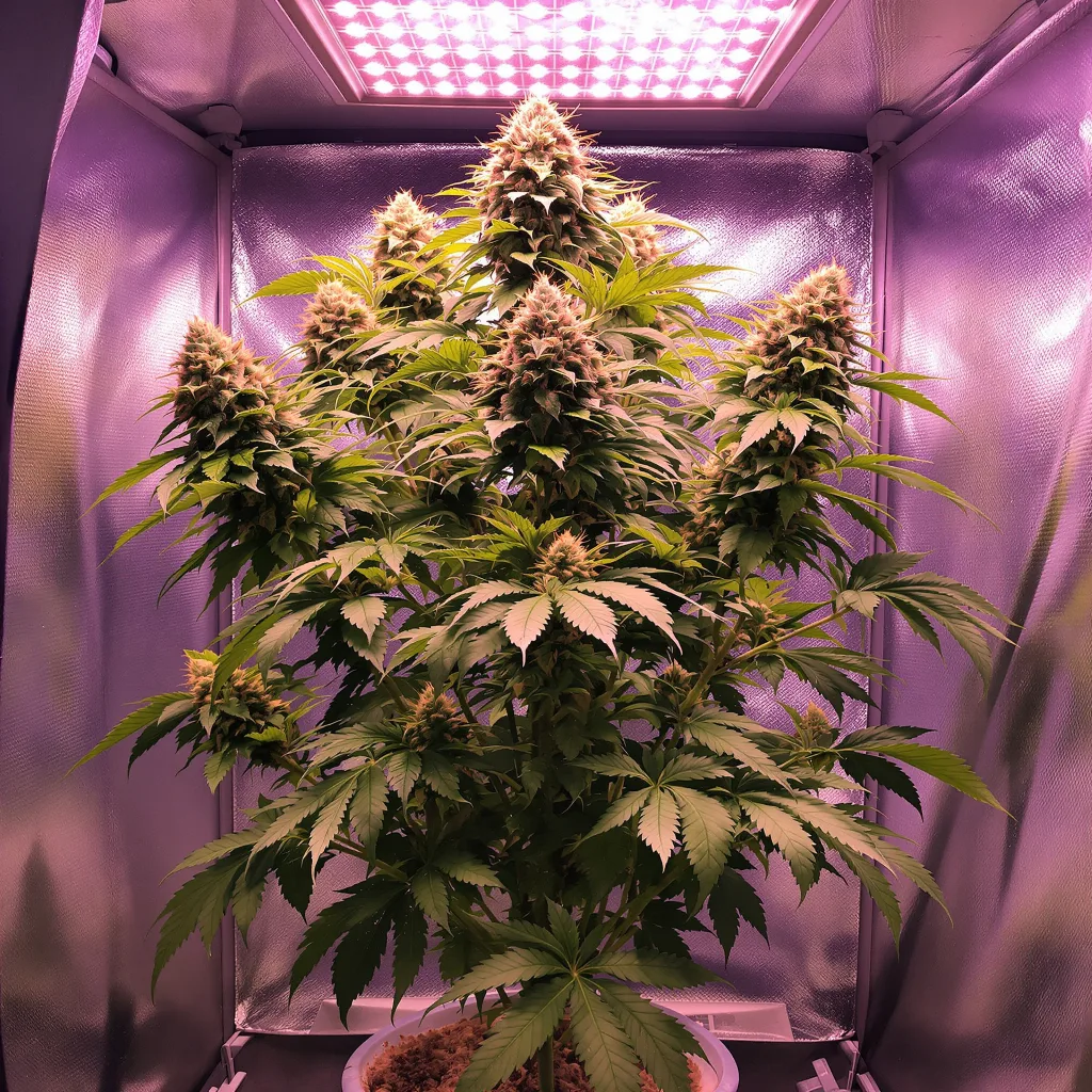 Plante de cannabis Serious Happiness en floraison — 120-180 cm féminisée