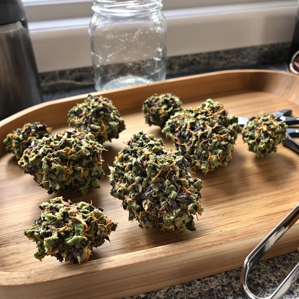 Sexxpot 77% indica / 23% sativa — fleur avec trichomes visibles
