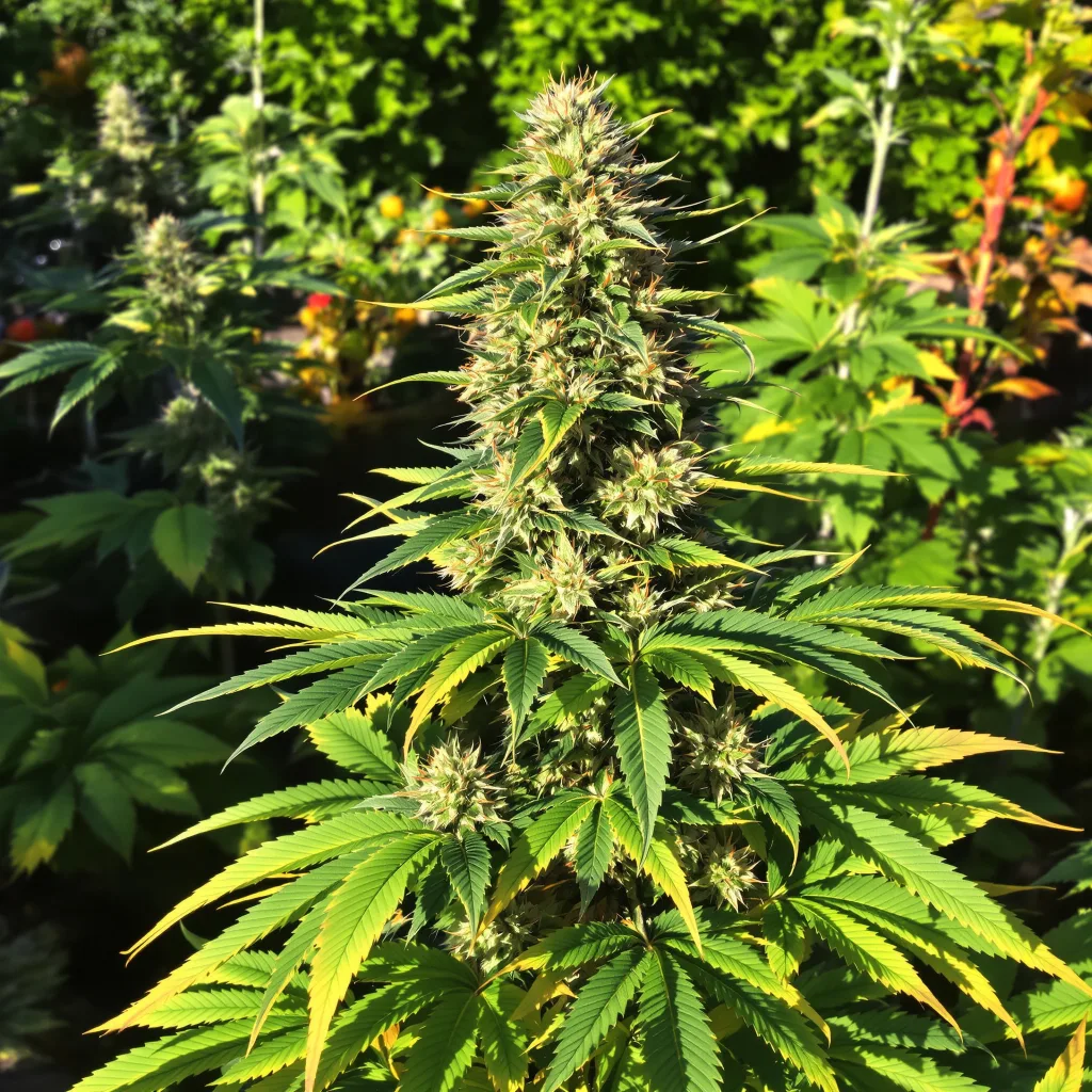 SFV OG 90% indica / 10% sativa — fleur avec trichomes visibles