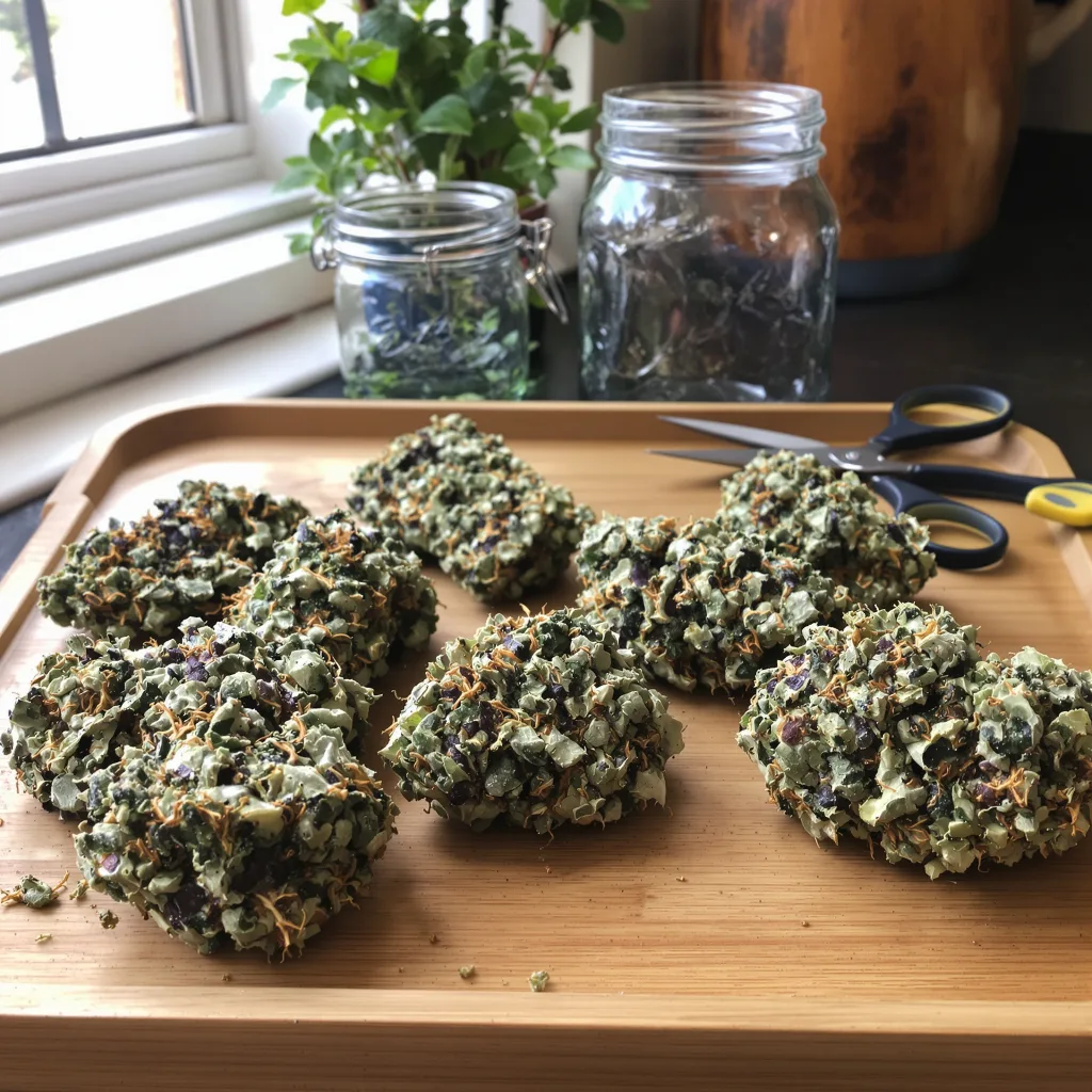 Shark Shock 80% indica / 20% sativa — fleur avec trichomes visibles