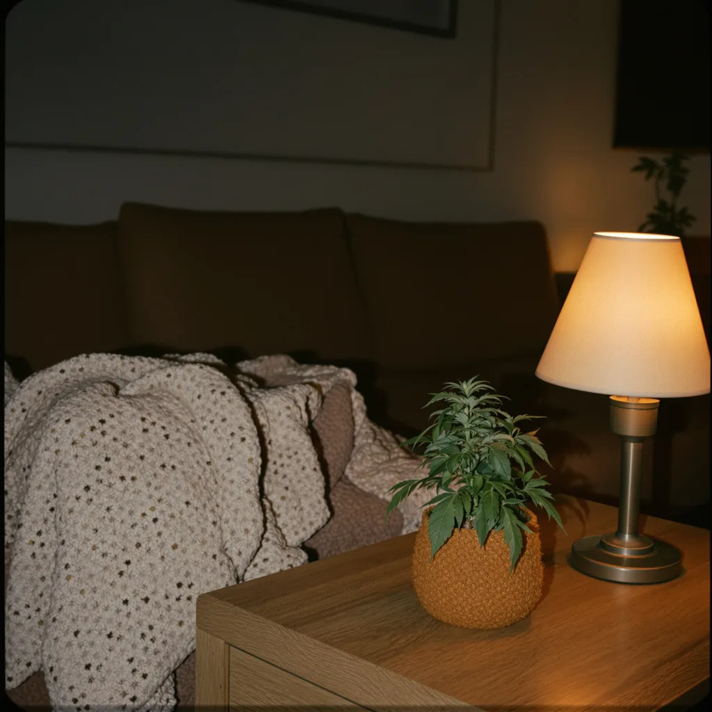 Shark Shock 80% indica / 20% sativa — fleur avec trichomes visibles