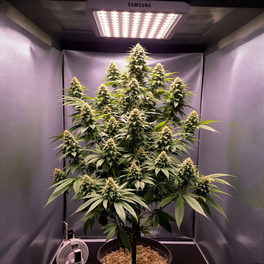 Plante de cannabis Shiatsu Kush en floraison — 120-180 cm féminisée