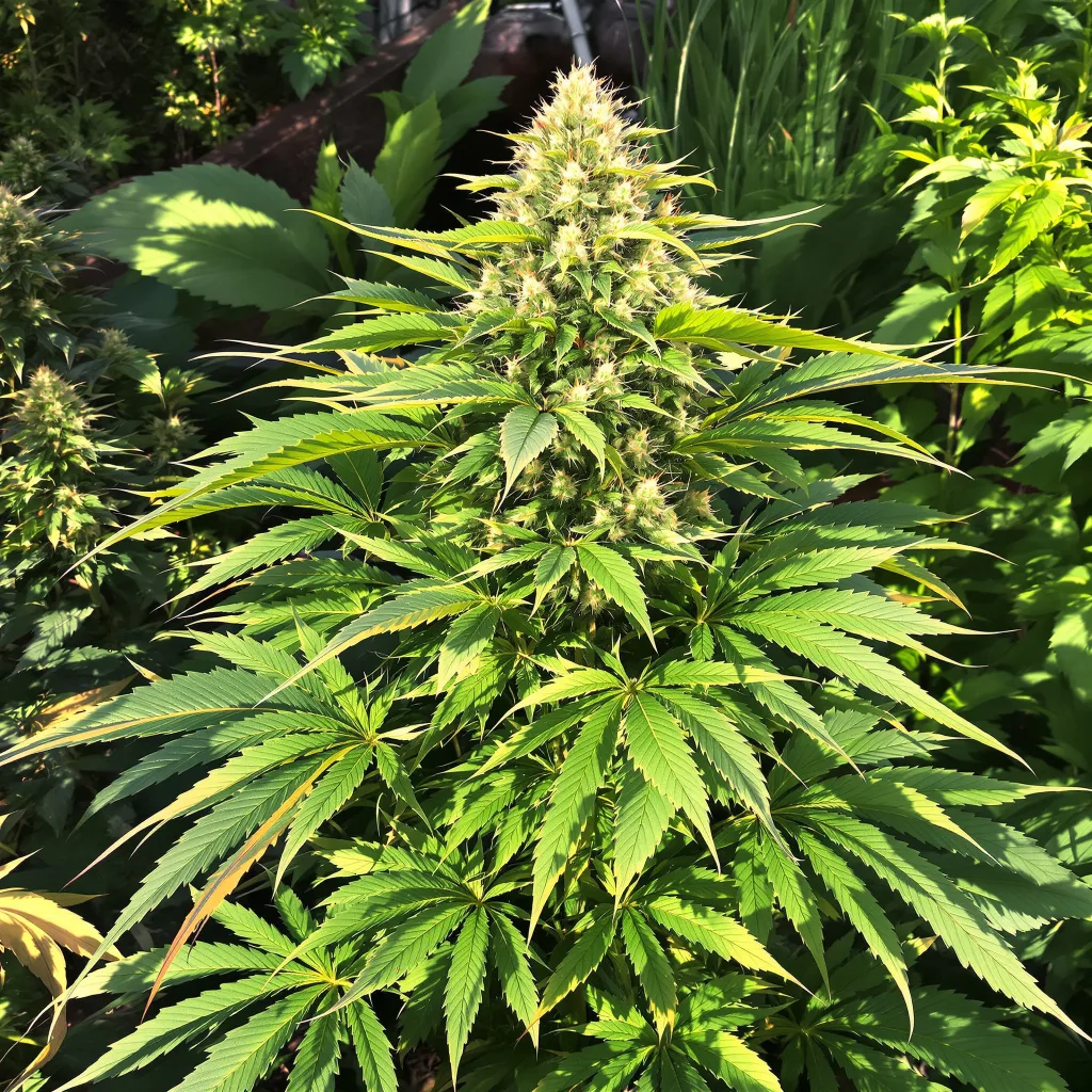 Shiva Skunk 80% indica / 20% sativa — fleur avec trichomes visibles