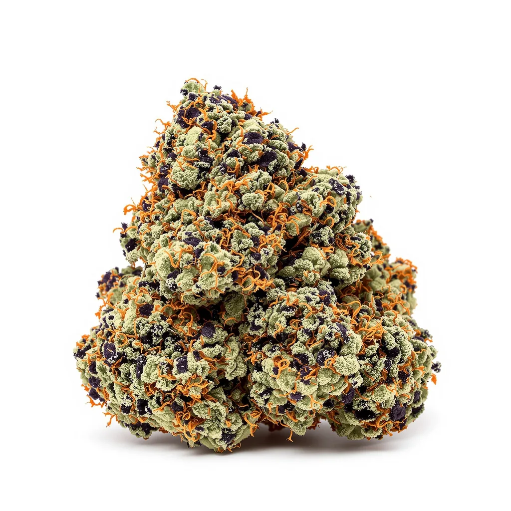 Shiva Skunk 80% indica / 20% sativa — fleur avec trichomes visibles