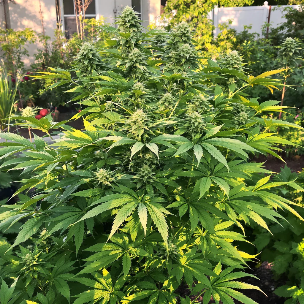 Shoreline 81% indica / 19% sativa — fleur avec trichomes visibles