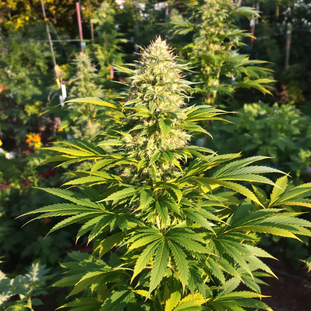 Shoreline 81% indica / 19% sativa — fleur avec trichomes visibles