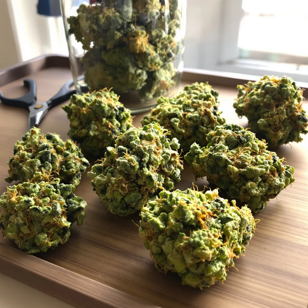 Silver Haze 10% indica / 90% sativa — fleur avec trichomes visibles