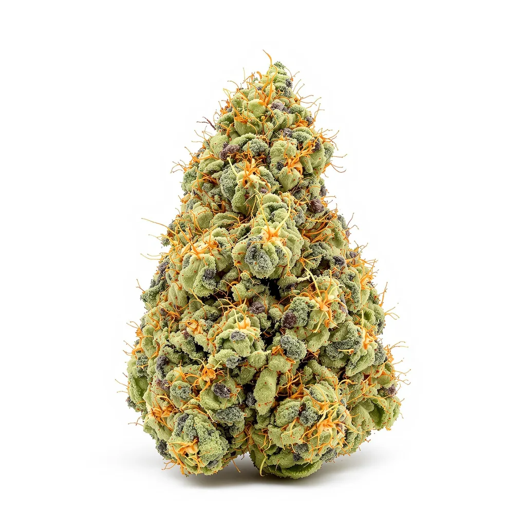 Silver Haze 10% indica / 90% sativa — fleur avec trichomes visibles