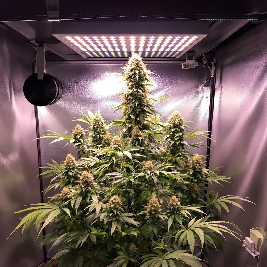 Plante de cannabis Silver Kush en floraison — 60-100 cm autofloraison