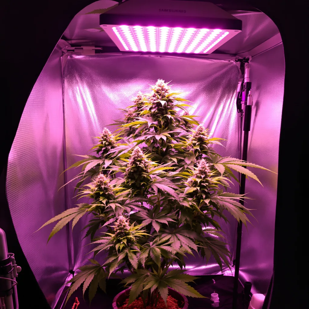 Plante de cannabis Sin City Kush en floraison — 90-130 cm féminisée