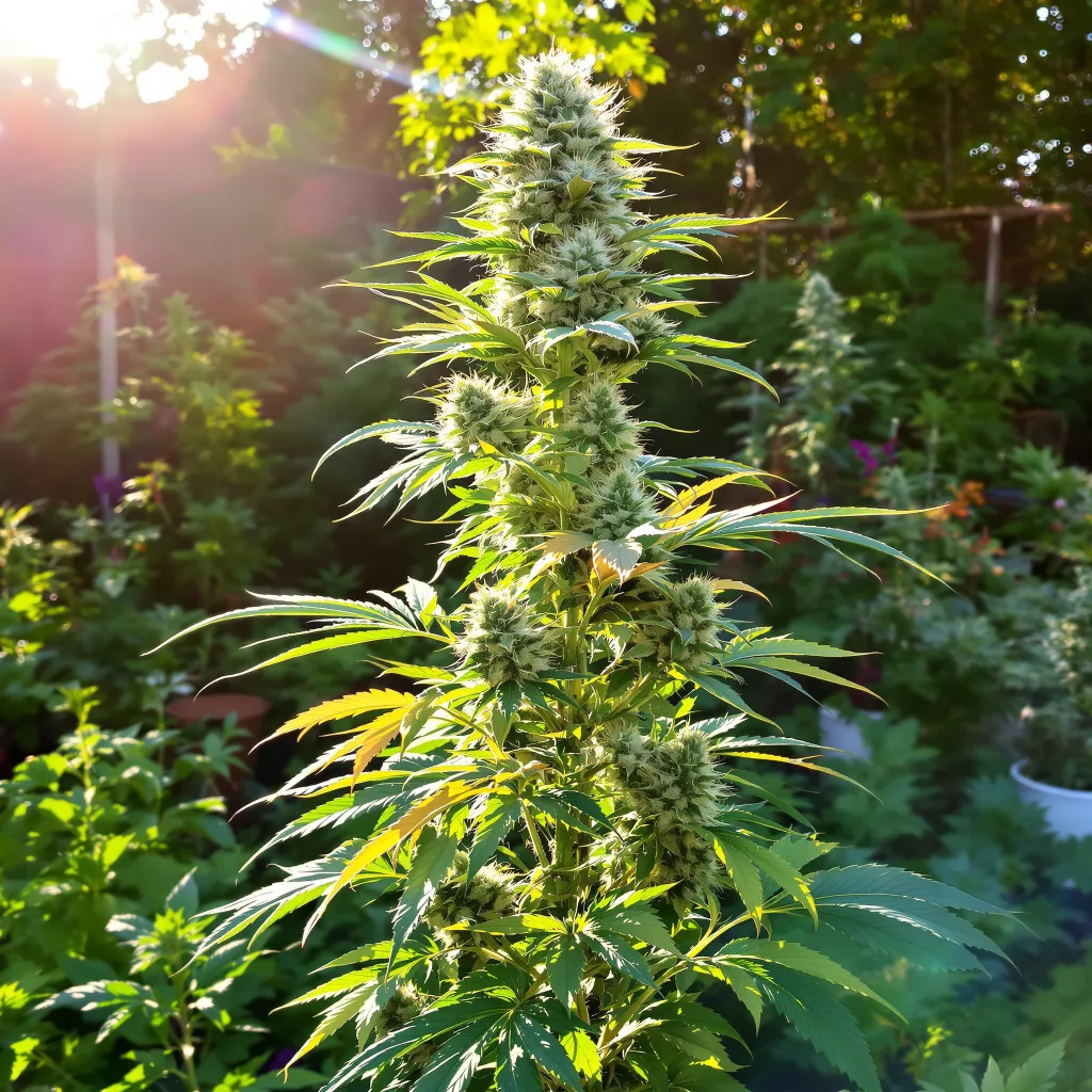Sister Glue 47% indica / 53% sativa — fleur avec trichomes visibles