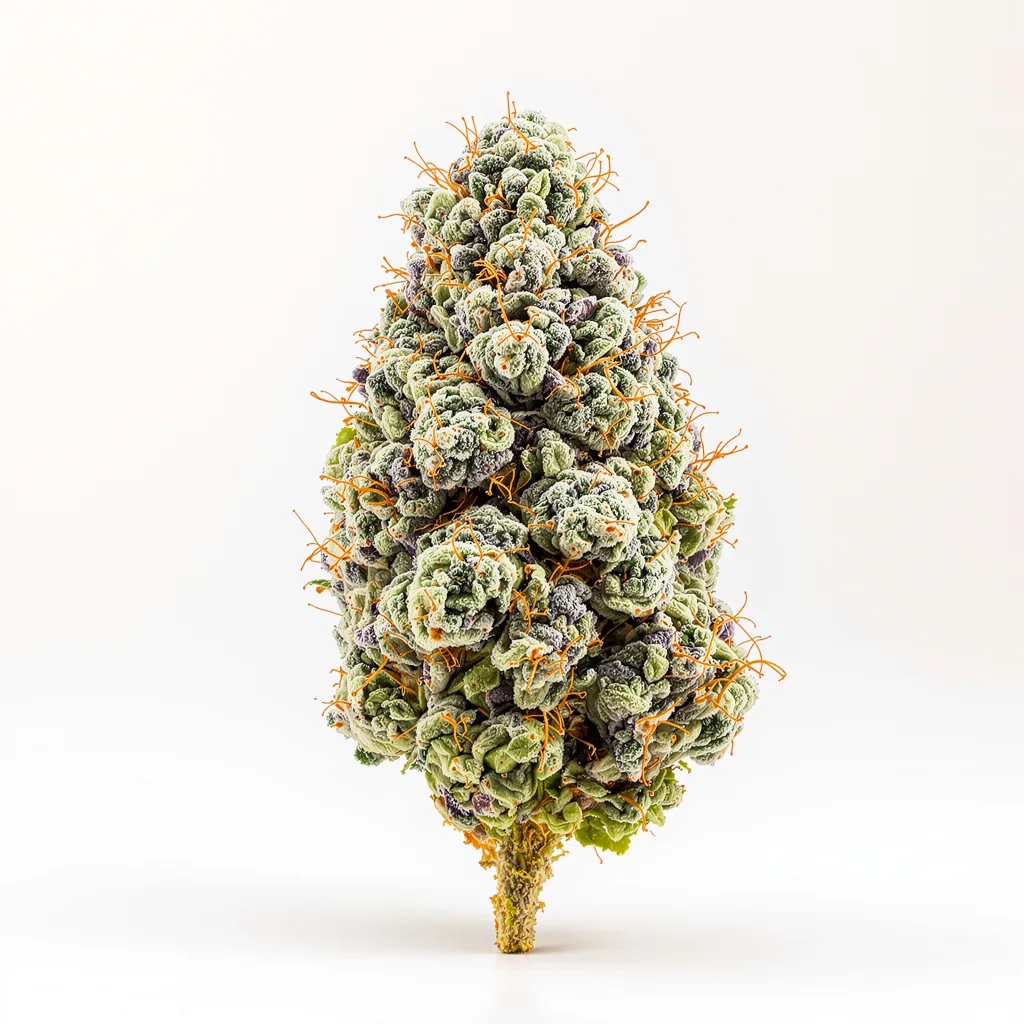 Sister Glue 47% indica / 53% sativa — fleur avec trichomes visibles