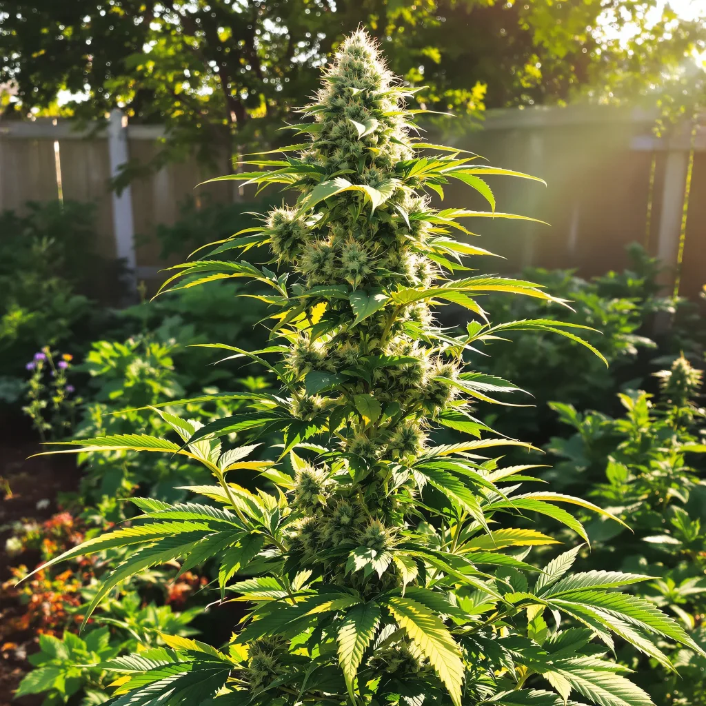 Sister Glue 47% indica / 53% sativa — fleur avec trichomes visibles