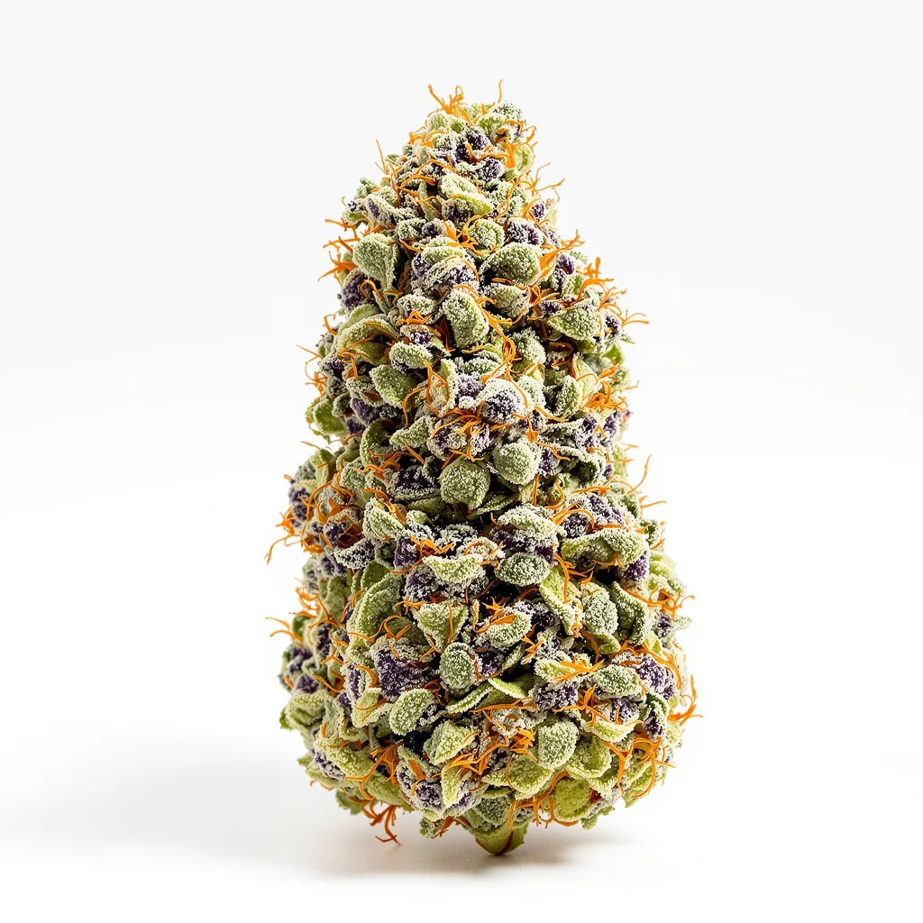 Sister Glue 47% indica / 53% sativa — fleur avec trichomes visibles