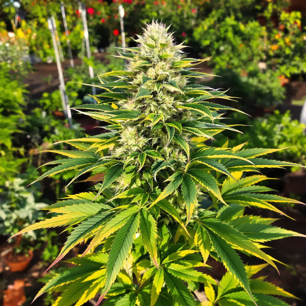 Skunk Diesel 82% indica / 18% sativa — fleur avec trichomes visibles