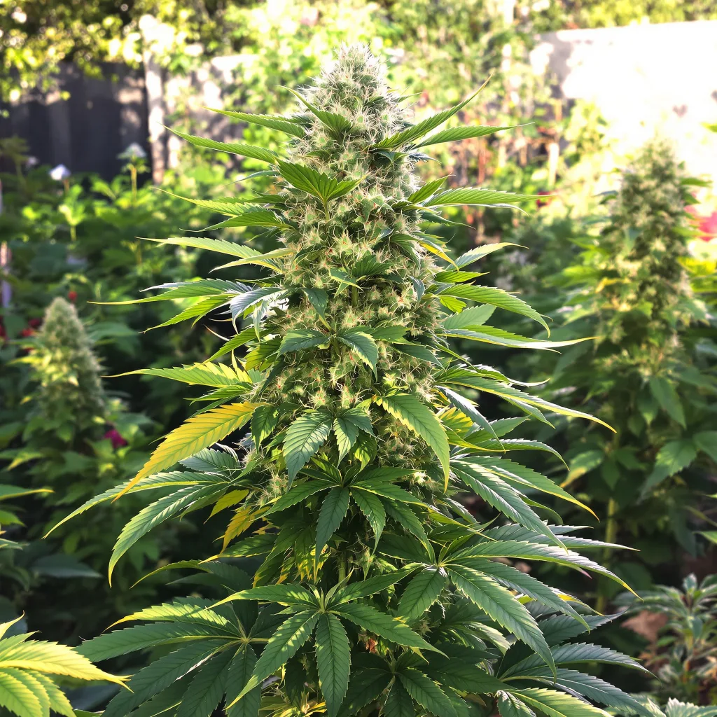 Skunk 65% indica / 35% sativa — fleur avec trichomes visibles