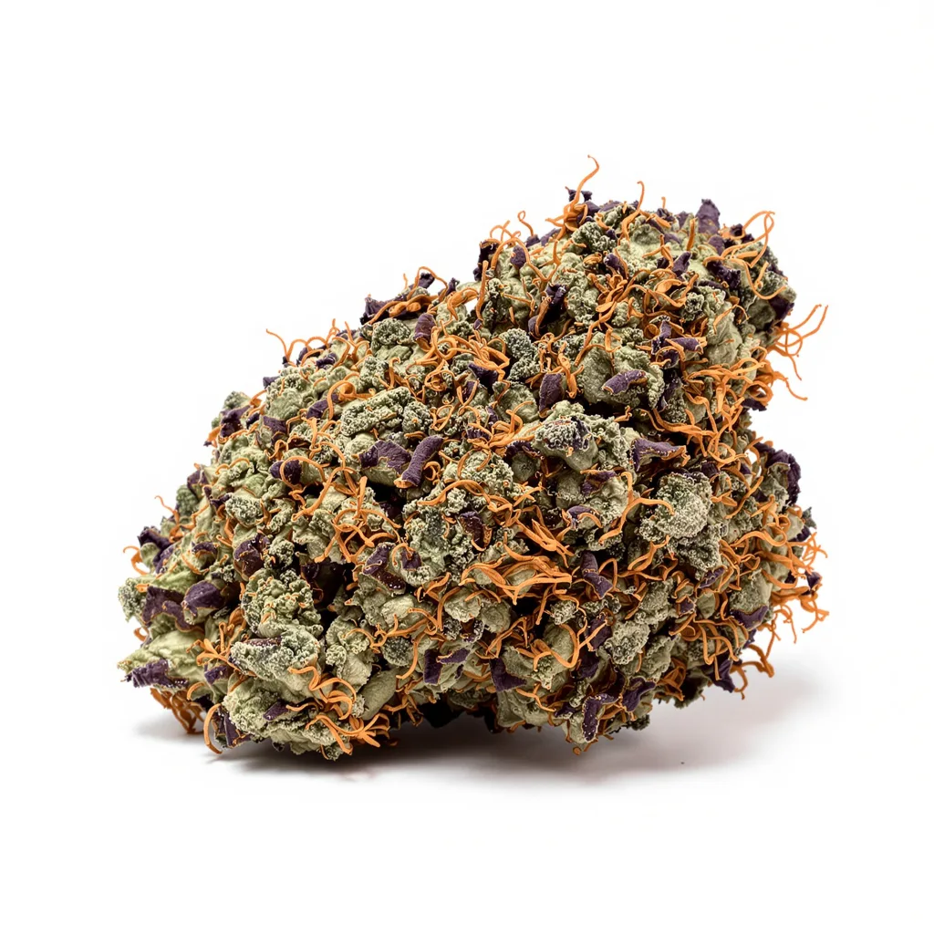 Skunk 65% indica / 35% sativa — fleur avec trichomes visibles