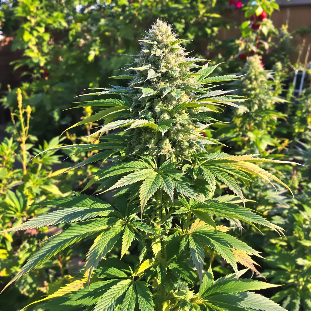 Skunky Afro 69% indica / 31% sativa — fleur avec trichomes visibles