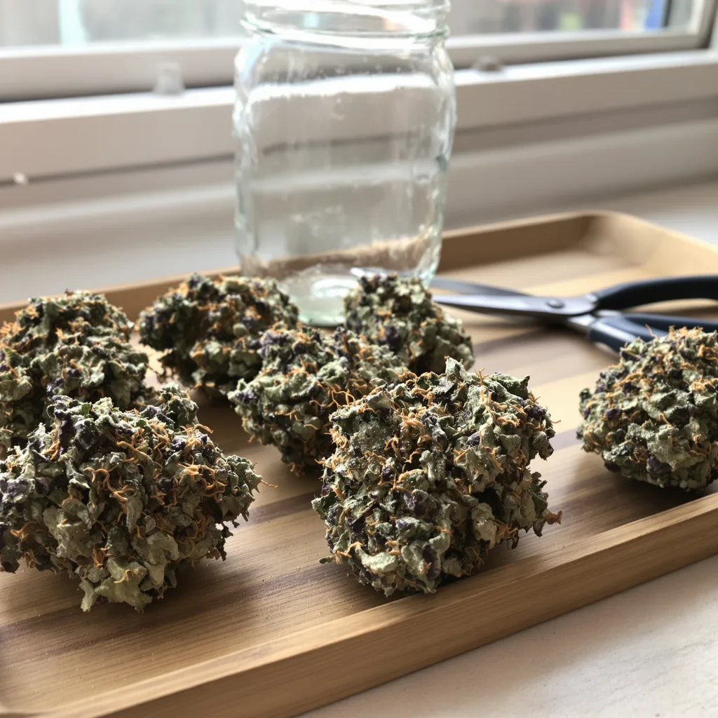 Skywalker Alien 87% indica / 13% sativa — fleur avec trichomes visibles