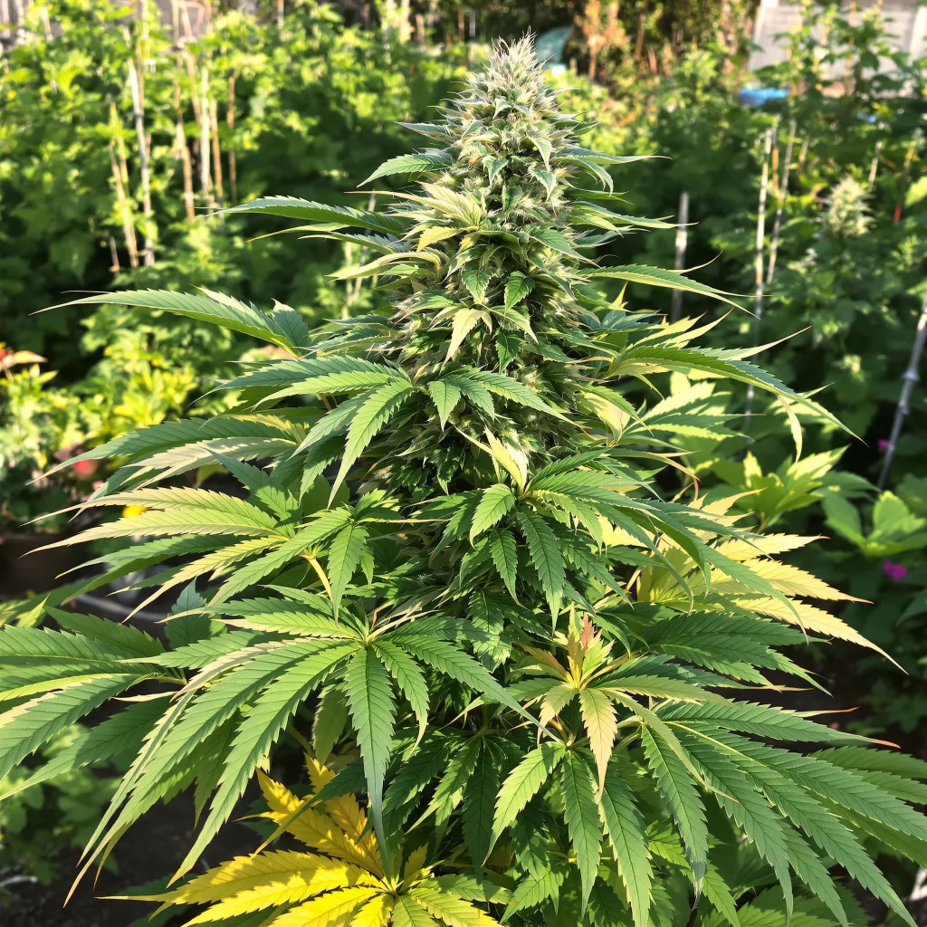 Skywalker Alien 87% indica / 13% sativa — fleur avec trichomes visibles
