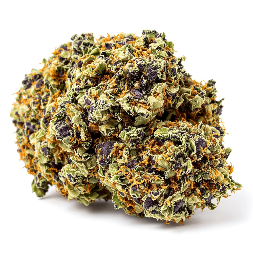Skywalker Alien 87% indica / 13% sativa — fleur avec trichomes visibles