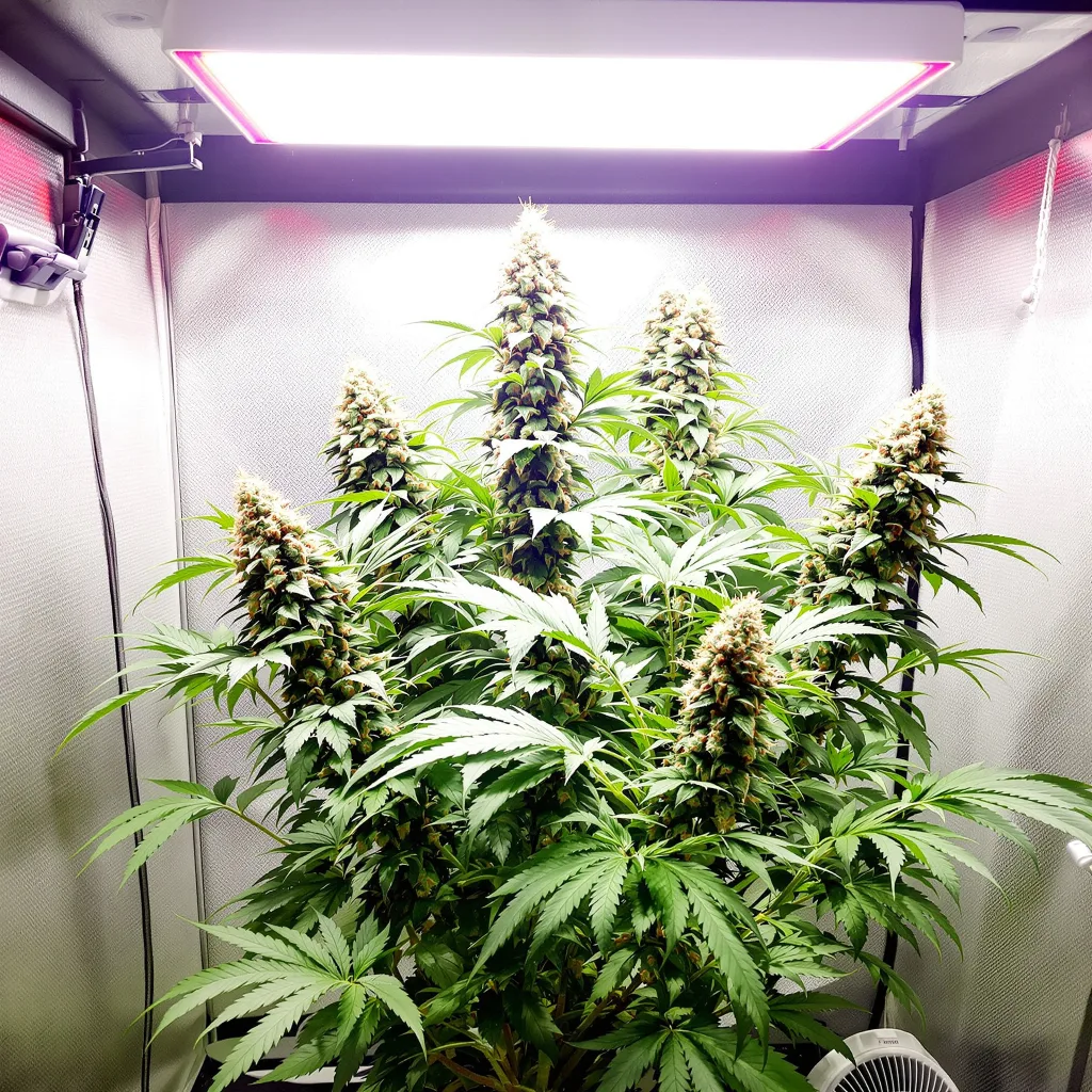 Plante de cannabis Skywalker OG en floraison — 120-180 cm féminisée
