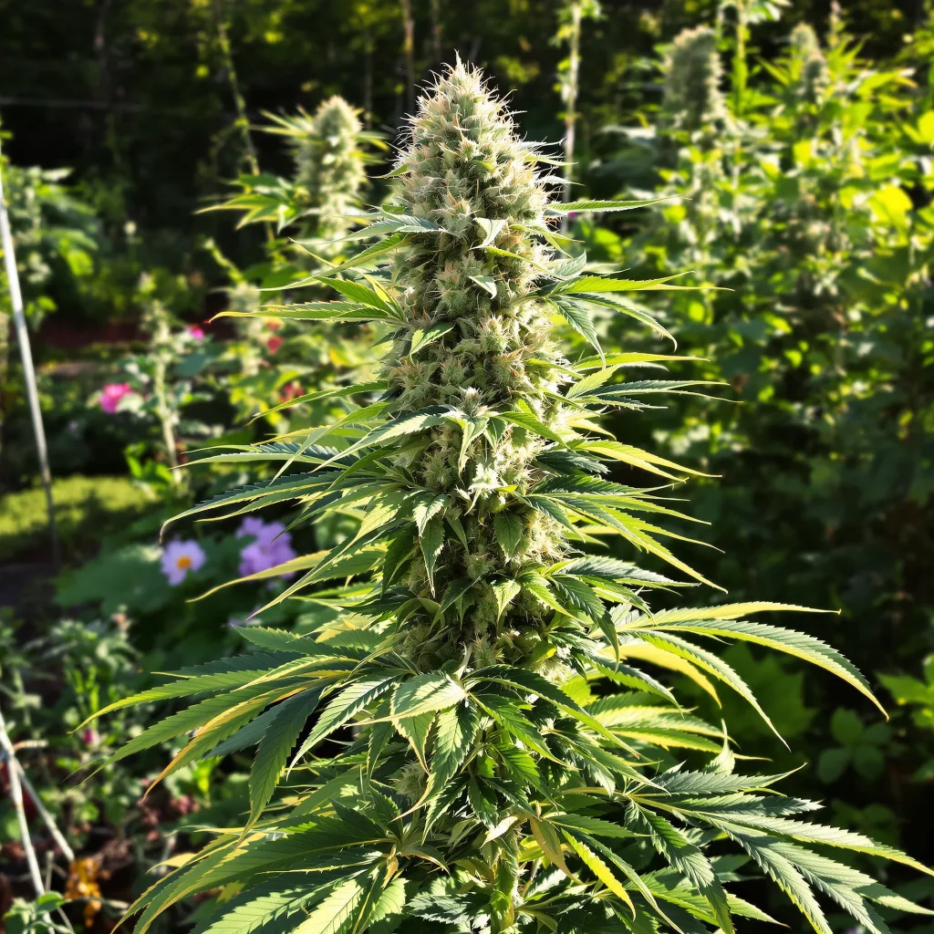 Snoop's Dream 50% indica / 50% sativa — fleur avec trichomes visibles
