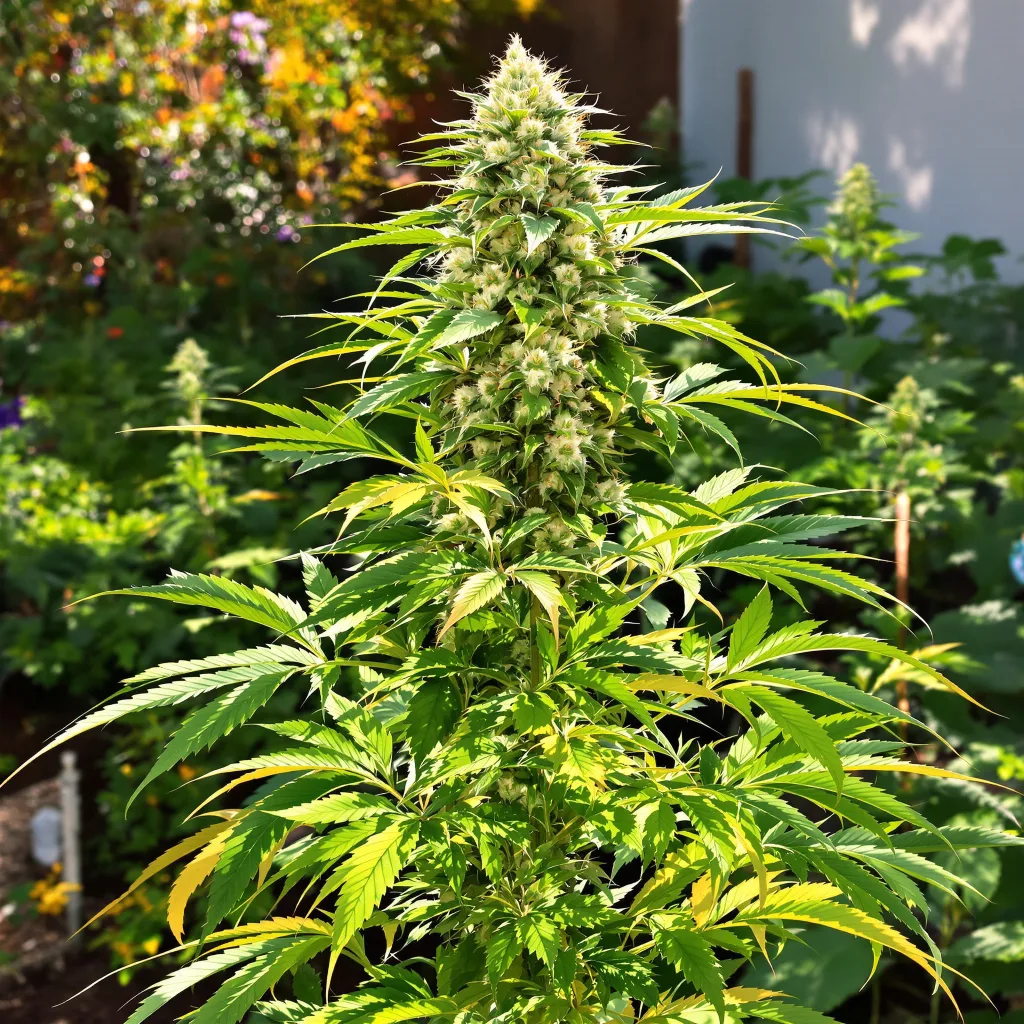 Snow Diesel 55% indica / 45% sativa — fleur avec trichomes visibles