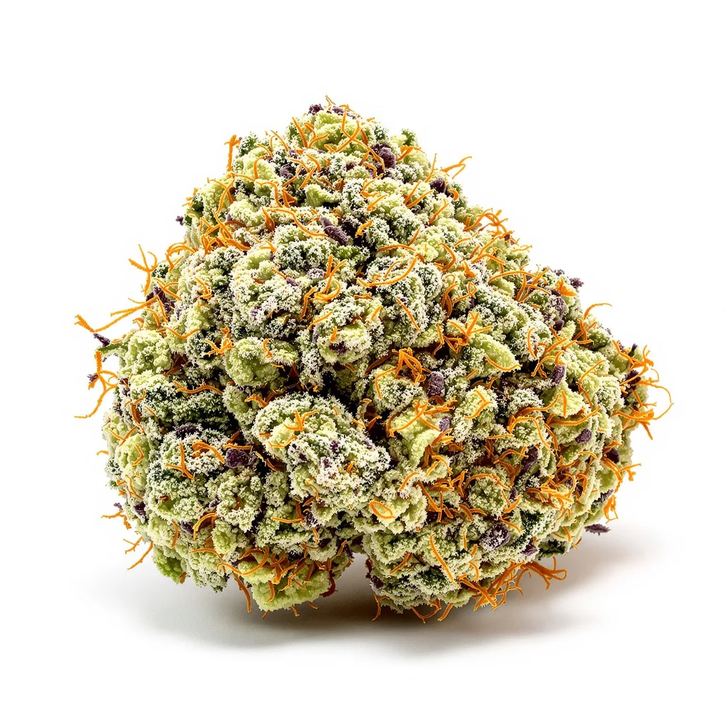 Snow Leopard 44% indica / 56% sativa — fleur avec trichomes visibles