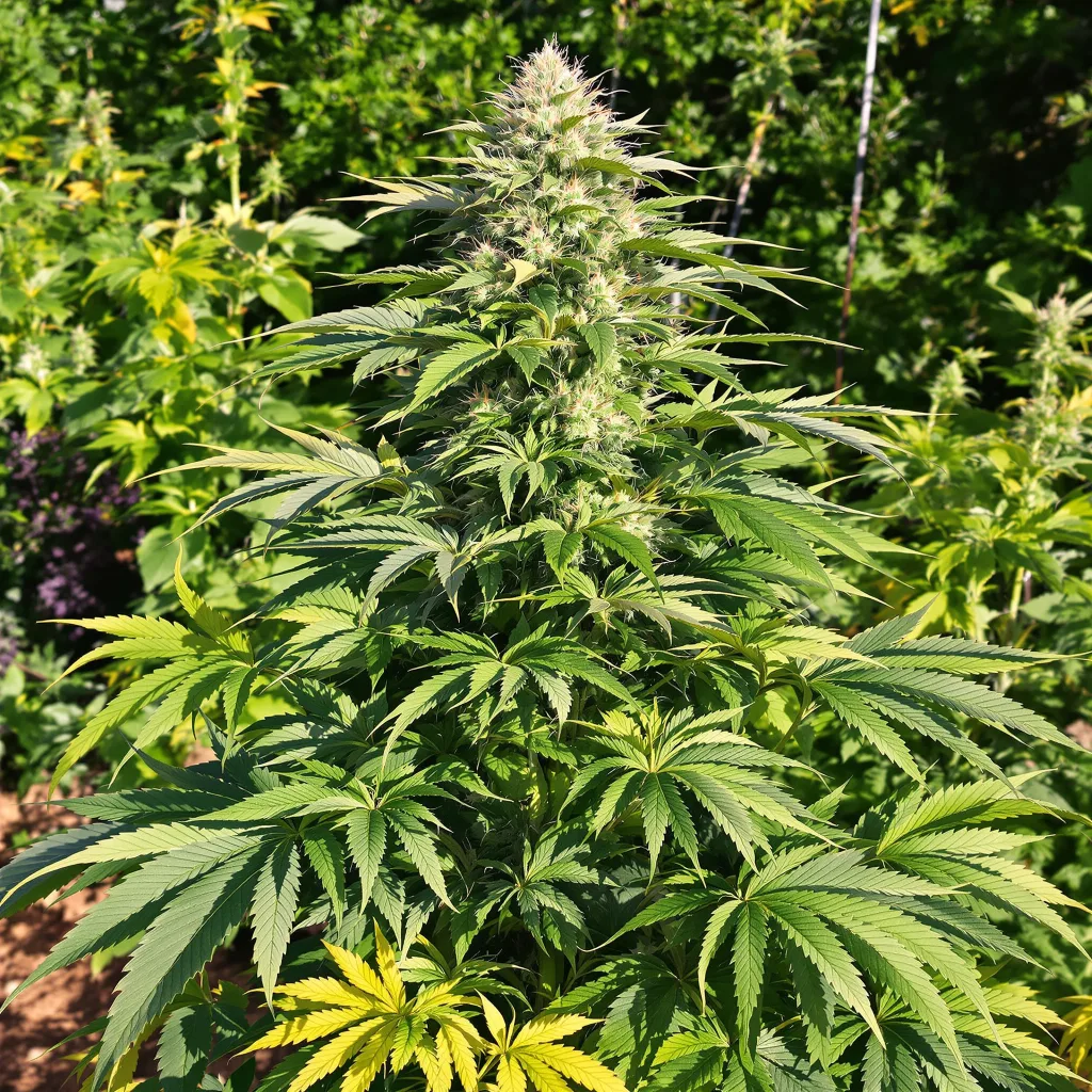 Snow Monster 86% indica / 14% sativa — fleur avec trichomes visibles