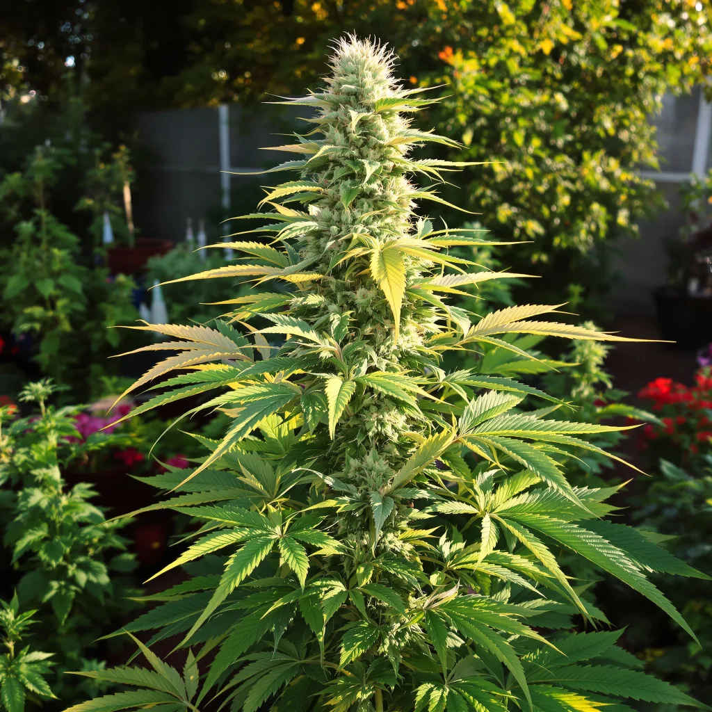 Snowcap Dream 46% indica / 54% sativa — fleur avec trichomes visibles