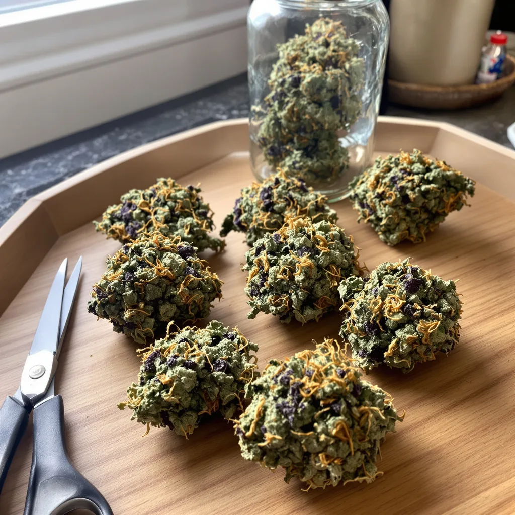 Somango 75% indica / 25% sativa — fleur avec trichomes visibles