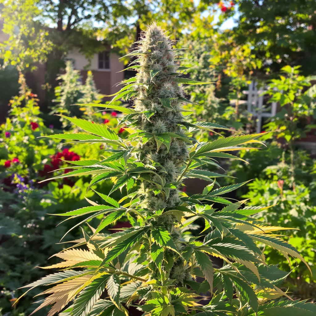 Soul Shine 48% indica / 52% sativa — fleur avec trichomes visibles