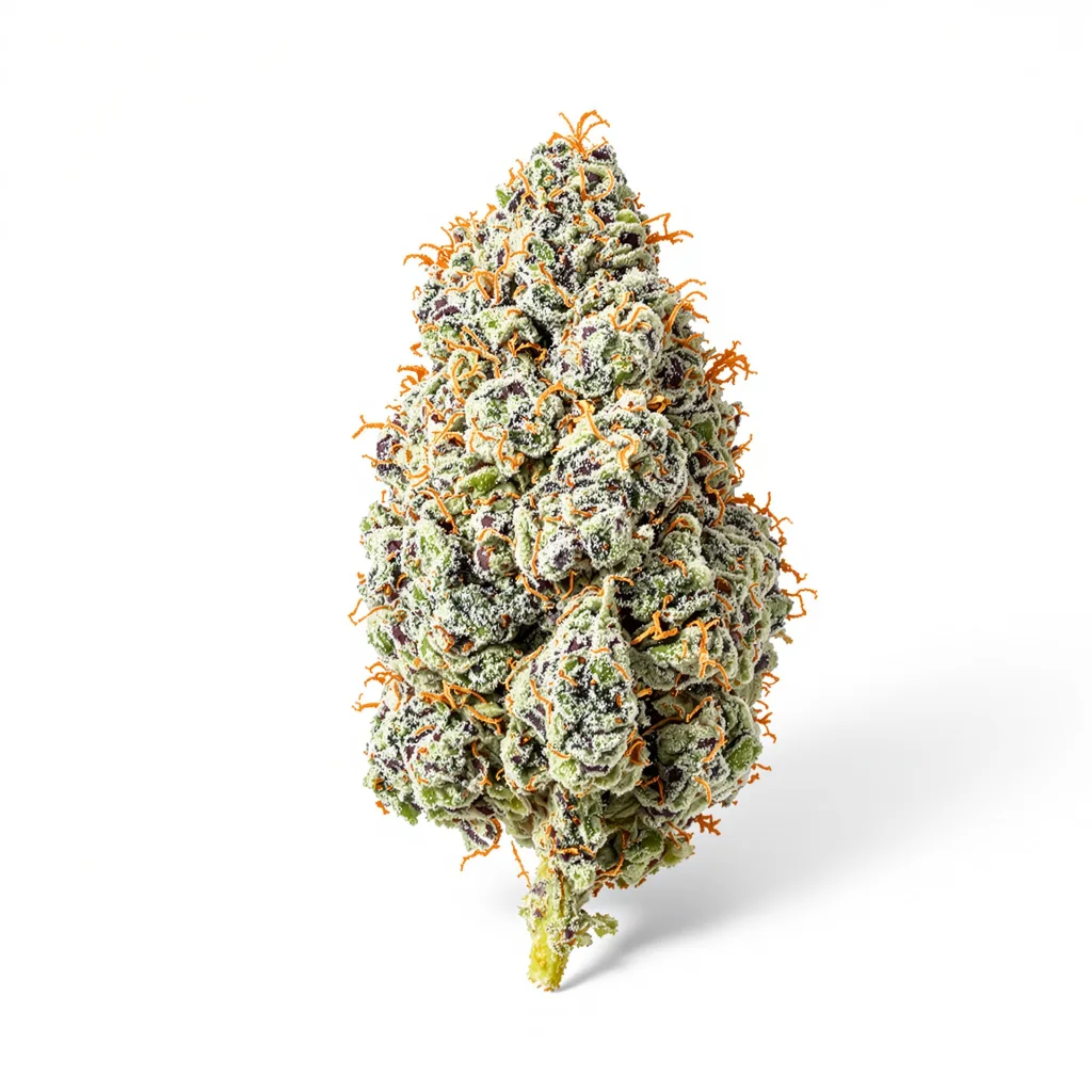 Soul Shine 48% indica / 52% sativa — fleur avec trichomes visibles
