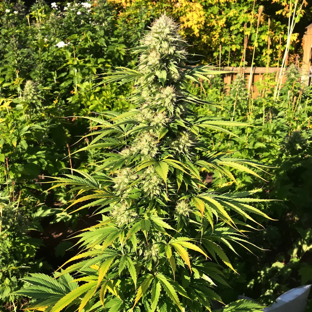 Sour Alien 40% indica / 60% sativa — fleur avec trichomes visibles