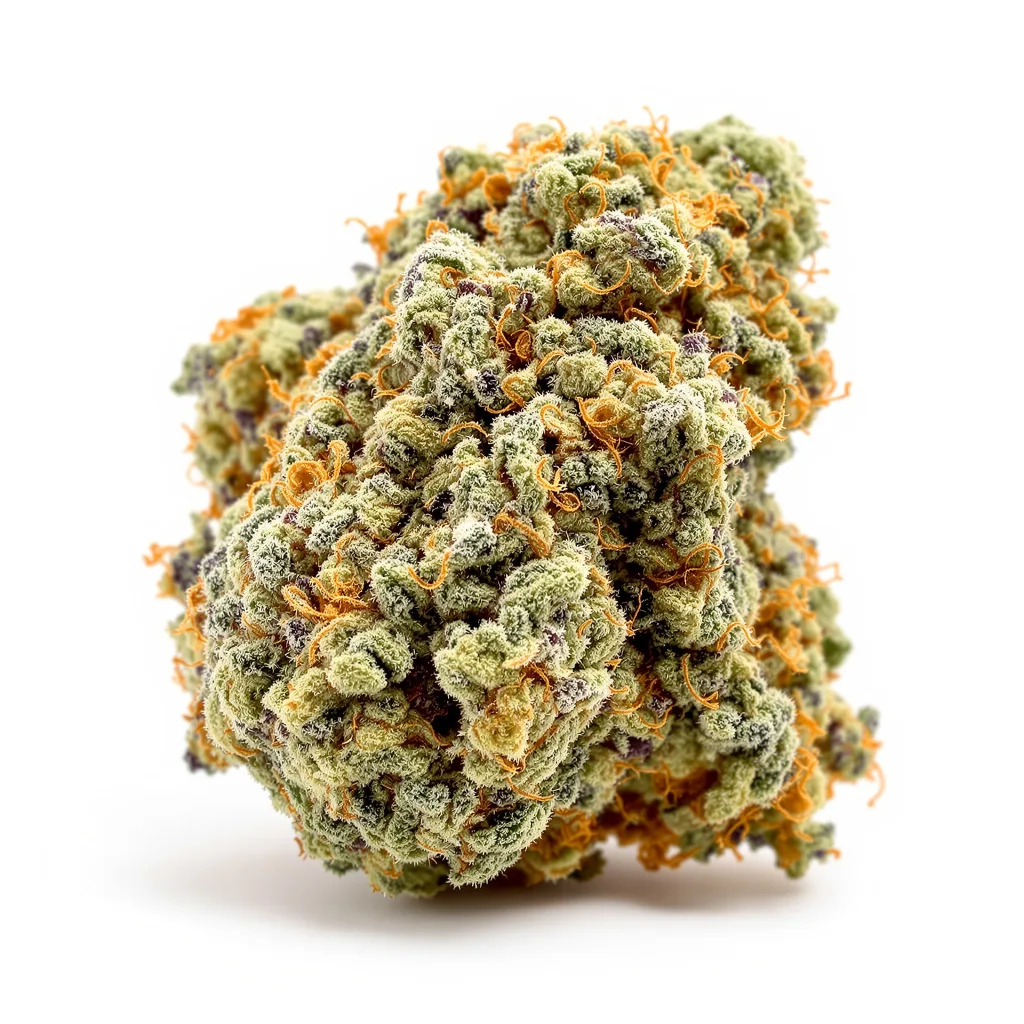 Sour Alien 40% indica / 60% sativa — fleur avec trichomes visibles