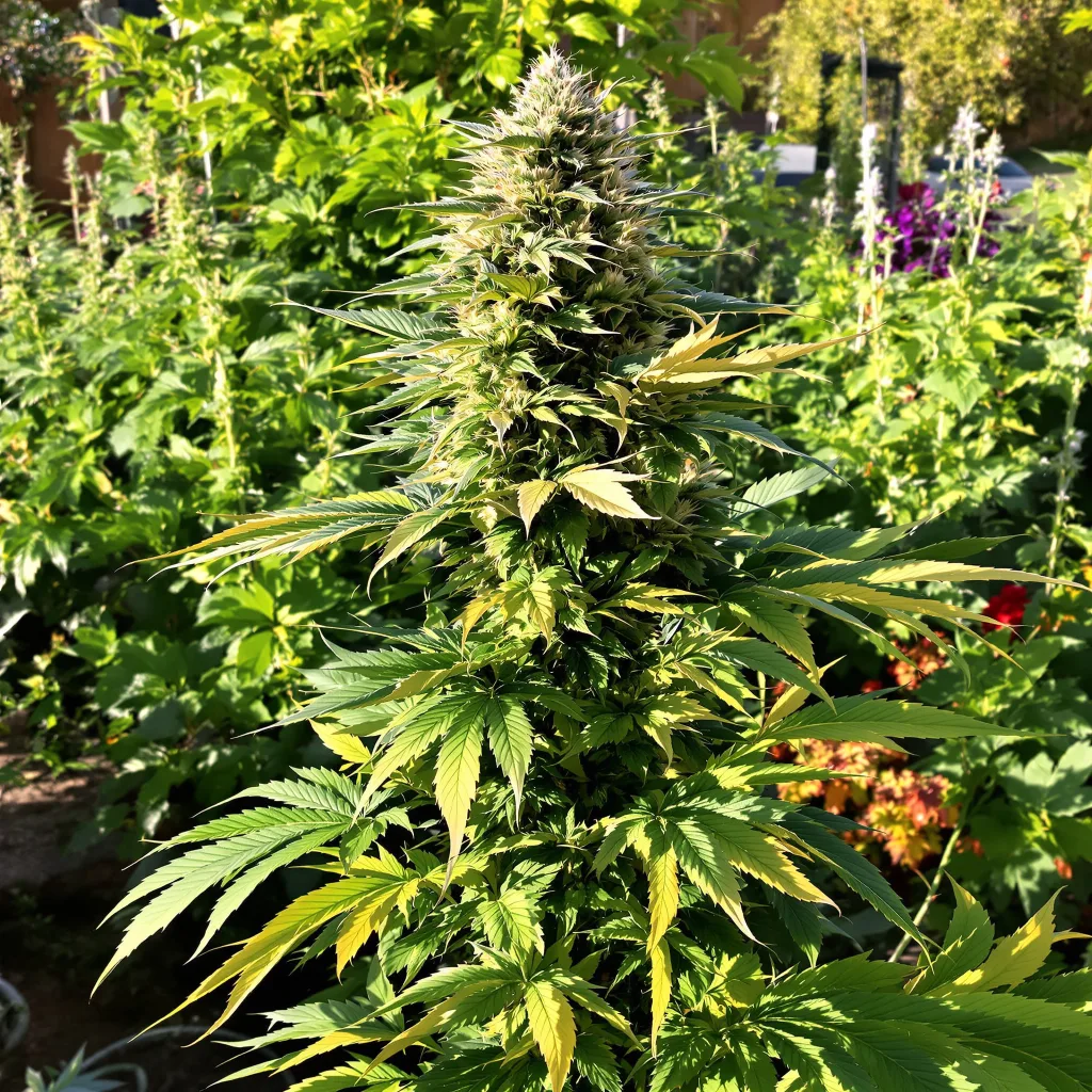 Sour Alien 40% indica / 60% sativa — fleur avec trichomes visibles